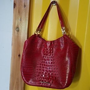 Brahmin - beautiful large cherry red handbag